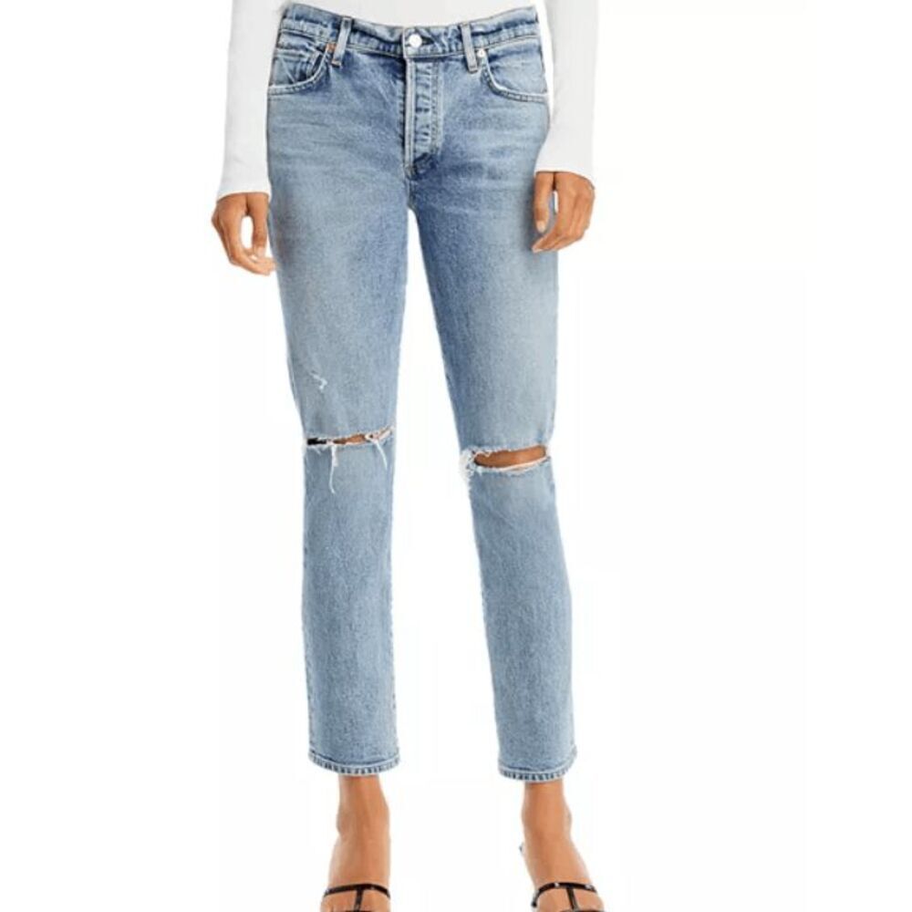 Citizens of Humanity Emerson Boyfriend Jeans in Freeport‎ Distressed Size 24
